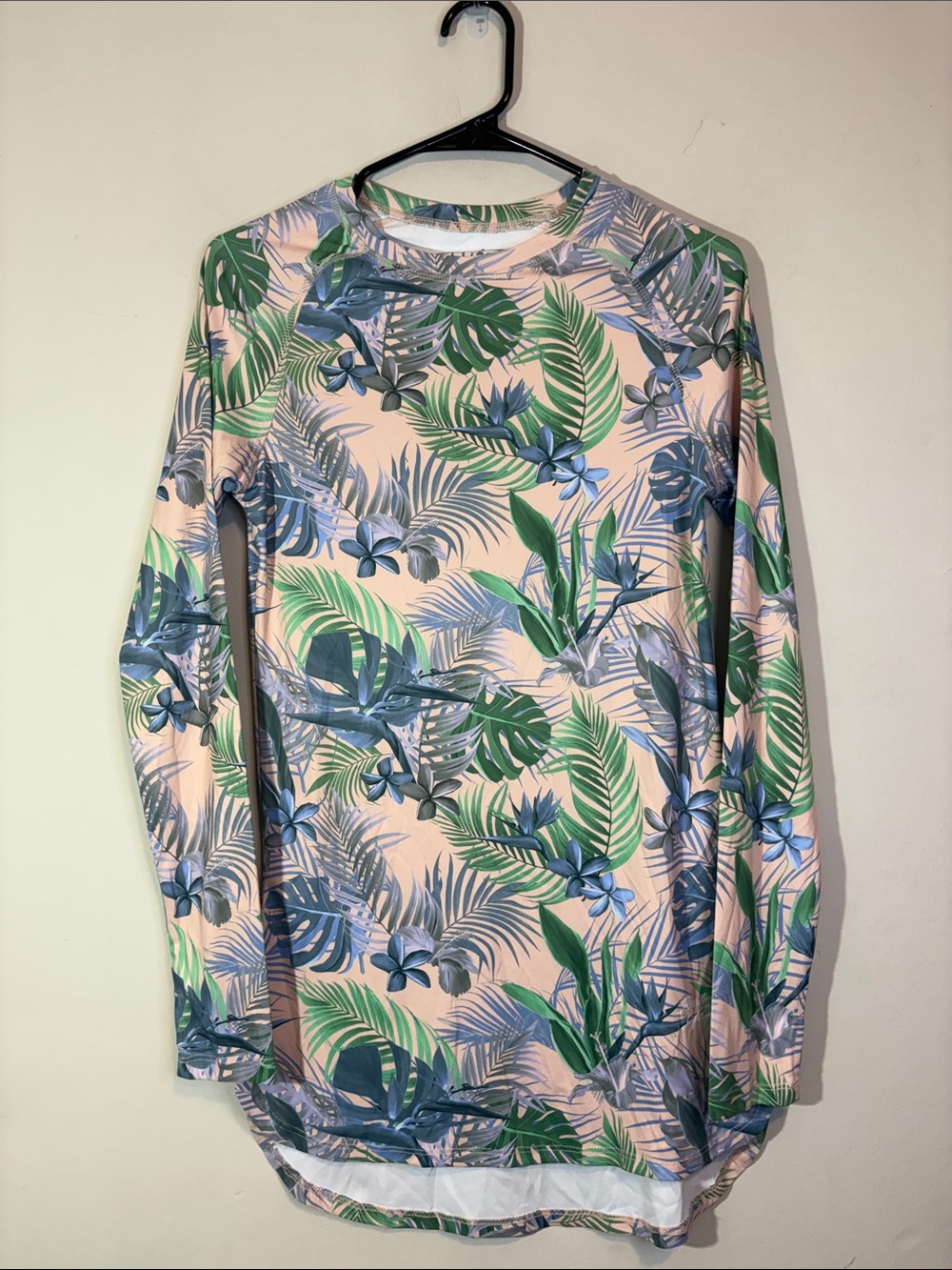 Reel Life Tropical Botanical Floral Swim Cover Boating Fishing Sun Dress Small